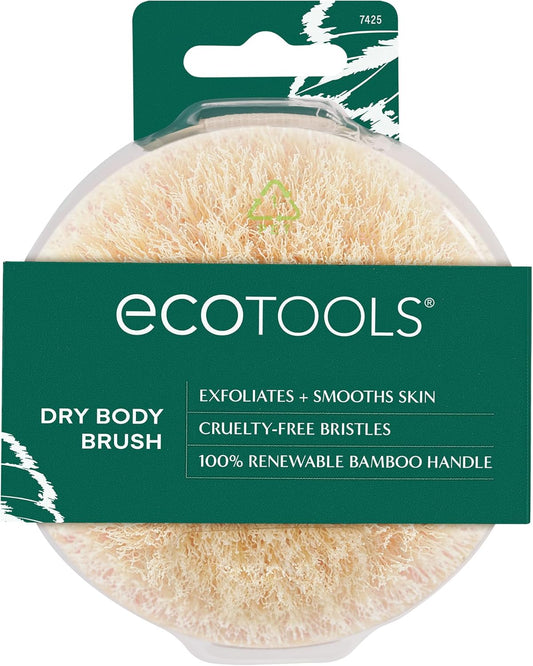 Dry Body Brush, Cruelty-Free Bristles Exfoliate & Smooth Skin, Dry Brushing Removes Flaky Skin, May Help Improve Circulation & Tone, Eco-Friendly Skincare Tool, Vegan & Cruelty-Free, 1 Count